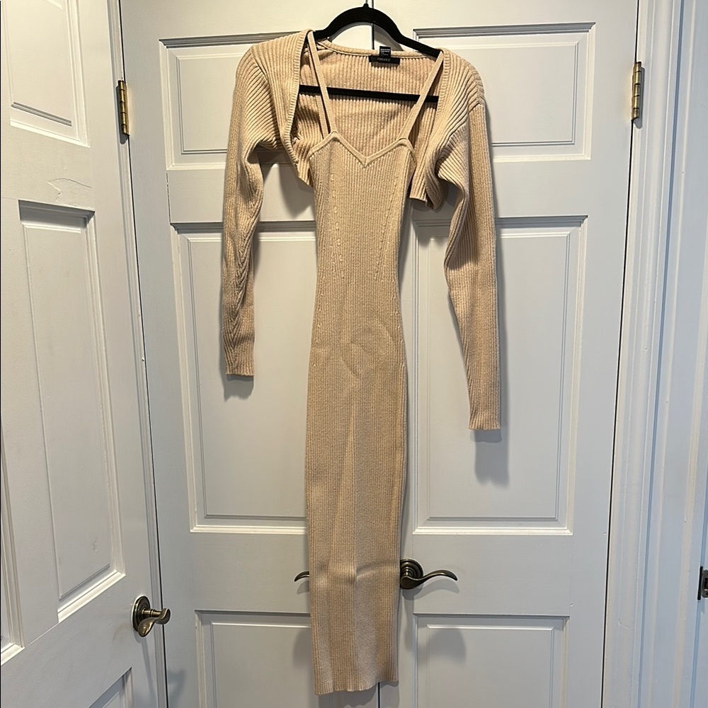 Cream Knit Dress